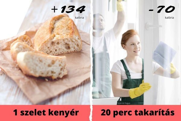 kenyér és takarítás kalória